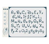 1" Alphabet Stencil, (2 pc) 15 x 20 cm (M) - Letters Numbers Disney Style Font Stencils for Painting Template