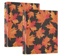 1 and 1/2 Inch School Supplies Binder Maple Leaves