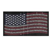 1 and A Half Inch Notebook Binders Round Ringing USA State Flag American with Interior Pockets 2 Pack Office Supplies Hardcover