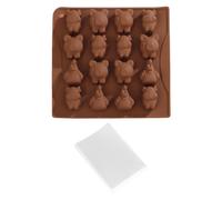1 Animal Silicone Mold, 100 Candy Packaging Bags, Creative Chocolate Molds, DIY Cookie Candy Molds, Kitchen Baking Props