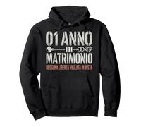1 Anno Di Matrimonio - Anniversario 1 Anno Di Matrimonio Pullover Hoodie