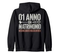 1 Anno Di Matrimonio - Anniversario 1 Anno Di Matrimonio Zip Hoodie