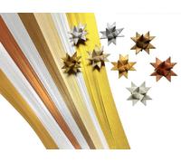 1" Assorted Tinsel Paper Strips for German, Froebel, Moravian Stars & Weaving (100 Strips)