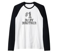 #1 Baby Brother - Number One Raglan Baseball Tee