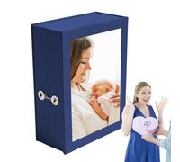 1 Baby Keepsake Box - Cardboard Baby Keepsake Box, Story Box Frame | Artistic Designs Box for Treasured Memories, Stylish Photo Frame Box with Compartment for Pregnancy Baby Shower New Baby