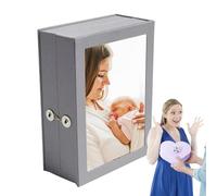 1 Baby Keepsake Box - Cardboard Baby Story Box, Baby Keepsake Box | Artistic Designs Box for Treasured Memories, Stylish Photo Frame Box with Compartment for Pregnancy Baby Shower New Baby
