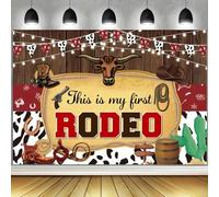 1 background photo of my first rodeo performance on my first birthday: A Western cowboy's first birthday photo 440x300CM