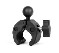 1'' Ball Clamp Mount Base with Tough-Claw, Fit Handlebar Rail 0.78'' to 1.97'' in Diameter, Compatible with RAM Mounts B Size 1 Inch Ball Double Socket Arm & Bike Motorcycle Phone Holder