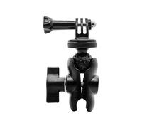 1" Ball Mount Adapter for Insta360 X4, X3, X2, X, One R, RS, GO 3S 2, GoPro Hero, Compatible with RAM Ball Head Mounts B Size Double Socket Arm (Double Socket Arm: Long 2.4")