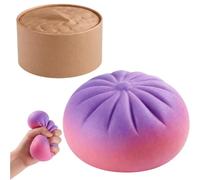 1 Big Dumpling Squishy, Dumpling Squishy, Adorable and Quirky for Home Decor Aficionados and Desk Ornament Lovers in Purple Pink Gradient