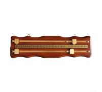 1 Billiards Scoreboard Billiards Game Scorer Billiard Game Scorer Double Track Scorer 43 * 12 * 1 Cm For Billiard Games Classical Design(Brown)