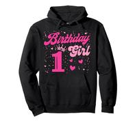 1 Birthday Girl Sweet one 1st Pink Crown Tee for Girls Pullover Hoodie