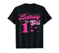 1 Birthday Girl Sweet one 1st Pink Crown Tee for Girls T-Shirt