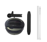 (1, Black) 40oz Leak Proof Lid for Stanley Cup Tumbler, Detachable Flip Straw Lid
