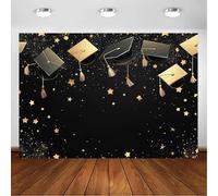 1 black bachelor's cap graduation background banner suitable for graduation parties with multiple sizes to choose from