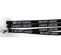 1 Black Secret Agent Printed Fun Safety Neck Breakaway Comedy Lanyard for Work Office: Free UK P&P Ideal for ID Badges!