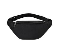 1 Black Sports Fanny Pack, Fashion Messenger Waist Bag, Lightweight and Adjustable Running Waist Bag, Unisex Large Capacity Multi-Pocket Fanny Bag, Suitable for Hiking, Outdoor Exercise