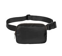 1 Black Waist Bag, Waterproof Leisure Bag, Fashion Crossbody Shoulder Bag, with Adjustable Shoulder Strap, Suitable for Hiking, Running, Travel, Gym