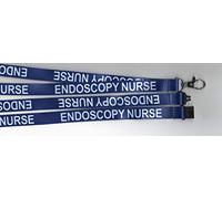 1 Blue Endoscopy Nurse Printed Nursing Safety Neck Breakaway Lanyard for ID Badges: Free UK P&P Ideal for ID Badges!