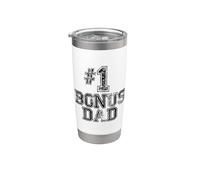 #1 Bonus Dad - Number One Stepdad Step Father Stainless Steel Insulated Tumbler