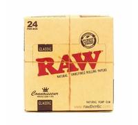 (1 Booklet) RAW Connoisseur King Size Slim Rolling Papers with Roach Tips