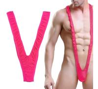 1 Borat Mankini, Magenta Red, One Size, Banter Article, Fun Accessory, Bachelor Party, Pool Party, Swimwear, Comedy Costume