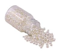 1 Bottle 520pcs Round Loose Pearl Beads 3-8mm Imitation Pearls Beads for Bracelets Necklaces DIY Crafting, Beige
