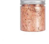 1 Bottle Rose Gold Leaf Flakes 10G for Nails,Metallic Gilding Paper,Decorative Foil Flakes for Crafting