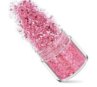 1 Bottle Rose Gold Silver Nail Art Glitter Sequins 3D Sparkly Paillette Charms Mix Size Pigment Powder DIY Nail Decorations-249-1box 10ml