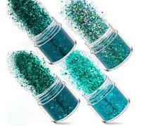 1 Bottle Rose Gold Silver Nail Art Glitter Sequins 3D Sparkly Paillette Charms Mix Size Pigment Powder DIY Nail Decorations-132-1box 10ml