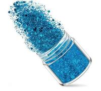 1 Bottle Rose Gold Silver Nail Art Glitter Sequins 3D Sparkly Paillette Charms Mix Size Pigment Powder DIY Nail Decorations-234-1box 10ml