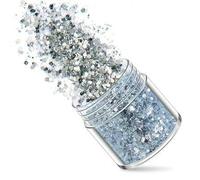 1 Bottle Rose Gold Silver Nail Art Glitter Sequins 3D Sparkly Paillette Charms Mix Size Pigment Powder DIY Nail Decorations-288-1box 10ml