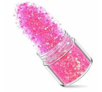 1 Bottle Rose Gold Silver Nail Art Glitter Sequins 3D Sparkly Paillette Charms Mix Size Pigment Powder DIY Nail Decorations-117-1box 10ml