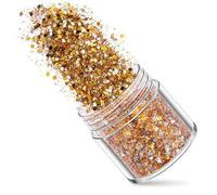 1 Bottle Rose Gold Silver Nail Art Glitter Sequins 3D Sparkly Paillette Charms Mix Size Pigment Powder DIY Nail Decorations-300-1box 10ml