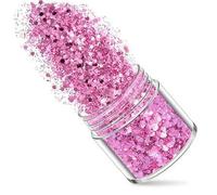 1 Bottle Rose Gold Silver Nail Art Glitter Sequins 3D Sparkly Paillette Charms Mix Size Pigment Powder DIY Nail Decorations-225-1box 10ml