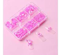 1 Box 1000pcs Jelly Rose Red Resin Rhinestone 2/3/4/5/6mm Flat Back Gems Nail Art Gems Rhinestone for Craft
