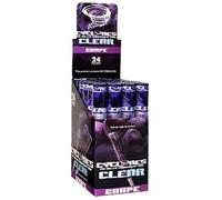 1 Box / 24 x pre rolled transparent cone - CYCLONES CLEAR - GRAPE