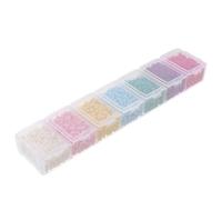1 Box 2mm Glass Bead Box for Jewelry Making and DIY Crafts | Smooth Glazed Finish, with Hole Design, Compact Storage Box, for Anklets and Bag Charms