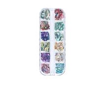 1 Box 3D Abalone Shell Irregular Nail Art Decorations Shimmer Pearl Jewelry Tips Manicure DIY Nail Art Decorations