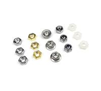 1 Box 685pcs M2 M2.5 M3 M4 M5 M6 Mix 5 Type 304 Stainless Steel Solid Brass Hex Hexagon Nut Flange Nylon Insert Lock Nut Kit Set