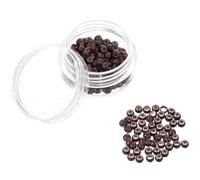 1 Box Brown Silicone Dreadlock Hair Beads for Braiding Hairstyle DIY | Easy to Operate, Practical and Safe, Well-made for Party or Daily Life, Close Friends