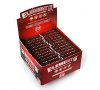 1 box - Elements Red Connoisseur King Size Slim Slow Burning Rolling paper + tips