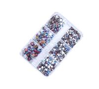 1 Box Glitter Flatback Crystal Rhinestones Gems Blue Blaze Glass Flatback Rhinestones for Nail Art DIY Crafts