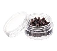 1 Box Hair Extension Links Beads 2.5x1.5mm Silicone Brown