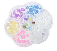 1 Box Heart Nail Charms Resin Manicure Accessories for DIY Nail Art