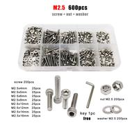 1 Box M1.6 M2 M2.5 M3 M4 M5 M6 M8 DIN912 304 A2 Stainless Steel Hex Hexagon Sock