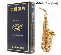 1 Box Natural Alto Sax Reeds Saxophone Reeds Bb Clarinet Reeds For Eb Alto Tenor Soprano Sax Bb Clarinet Classical popular Jazz Blues (1 Box(10pcs) Alto Sax -2.5#)