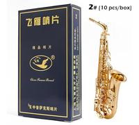 1 Box Natural Alto Sax Reeds Saxophone Reeds Bb Clarinet Reeds For Eb Alto Tenor Soprano Sax Bb Clarinet Classical popular Jazz Blues (1 Box(10pcs) Alto Sax -2#)