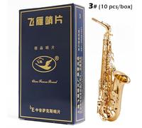 1 Box Natural Alto Sax Reeds Saxophone Reeds Bb Clarinet Reeds For Eb Alto Tenor Soprano Sax Bb Clarinet Classical popular Jazz Blues (1 Box(10pcs) Alto Sax -3#)