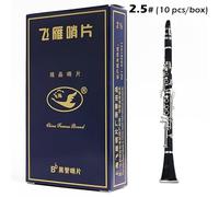 1 Box Natural Alto Sax Reeds Saxophone Reeds Bb Clarinet Reeds For Eb Alto Tenor Soprano Sax Bb Clarinet Classical popular Jazz Blues (1 Box(10pcs) Bb Clarinet -2.5#)